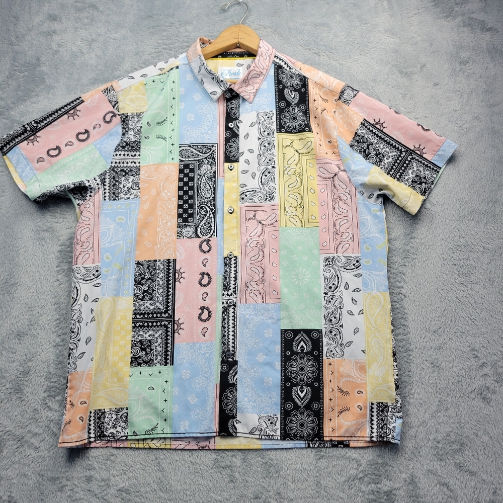 Fresh Prints Prince of Bel Air Mens Shirt Size XL Button Up 90s Nostalgia